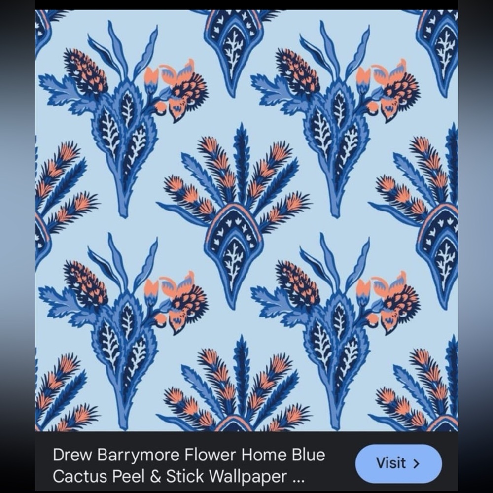 Drew Barrymore Peel and Stick Cactus Wallpaper